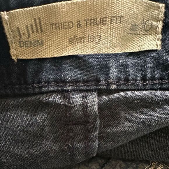 J. Jill Tried & True Fit Slim Leg Jeans Size 10 Dark Wash - Picture 3 of 9